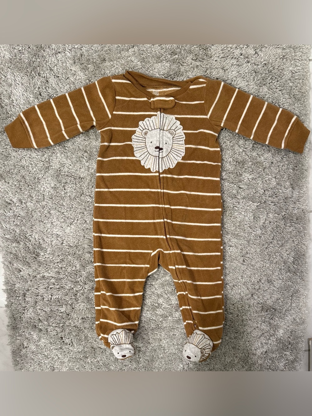 Carter’s Just One You Lion Safari Zipper Fleece Footie Pajamas 6 Months